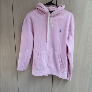 Ralph Lauren Pink Hoodie with Blue Logo